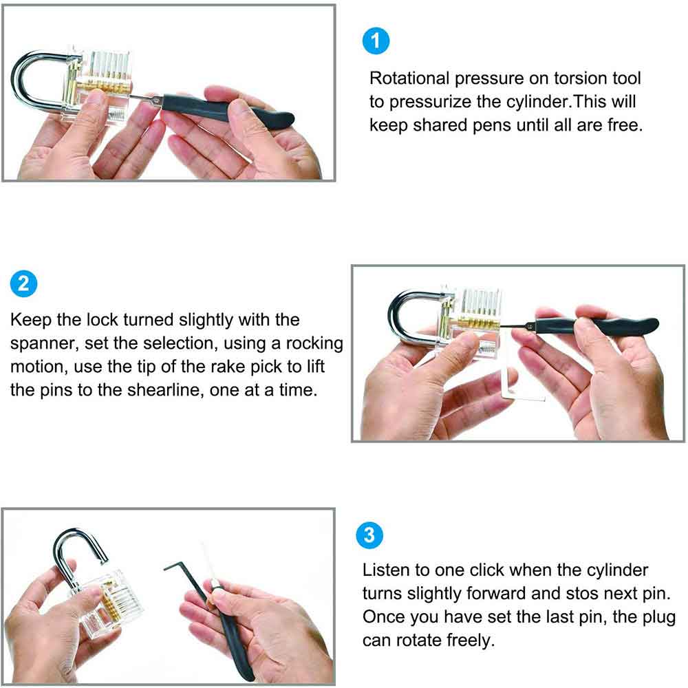 Lock Picking Kit, 26-piece Lock Picking Kit, Practice Tools With 4 Clear  Locks