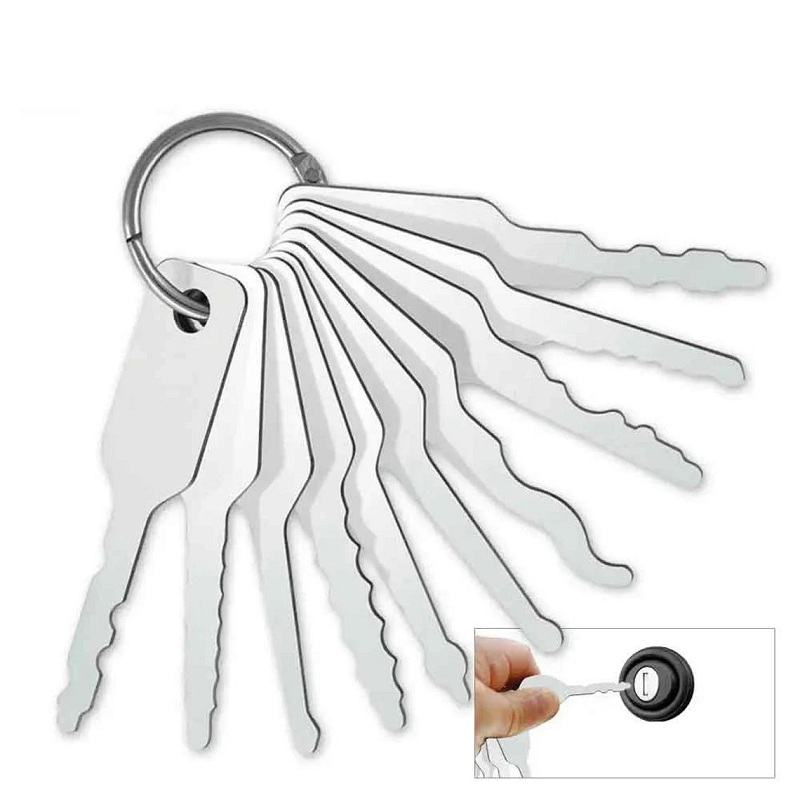 31 Pieces Lock Jiggler Keys Comb Lock Picks and Car Jiggler Keys